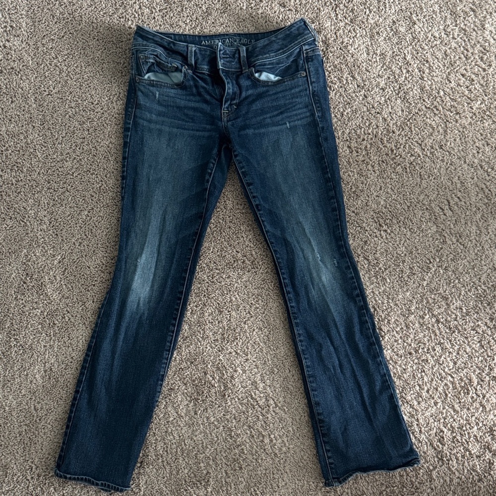 American Eagle Outfitters Women's Dark Blue Boot Cut Jeans